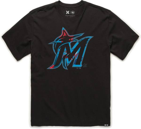 Hurley x '47 Men's Miami Marlins Black T-Shirt product image