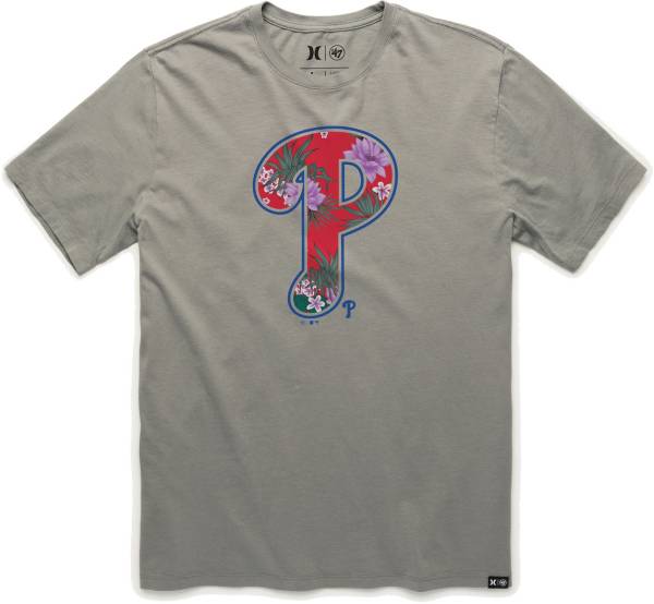 Hurley x '47 Men's Philadelphia Phillies Gray T-Shirt