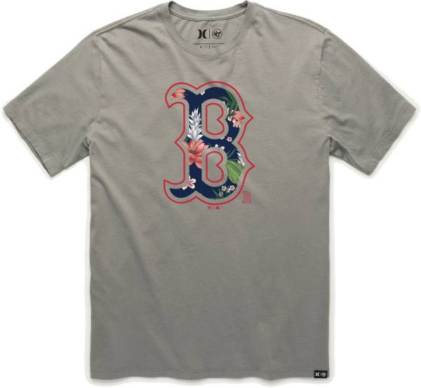 Hurley Men's Boston Red Sox Gray Graphic T-Shirt