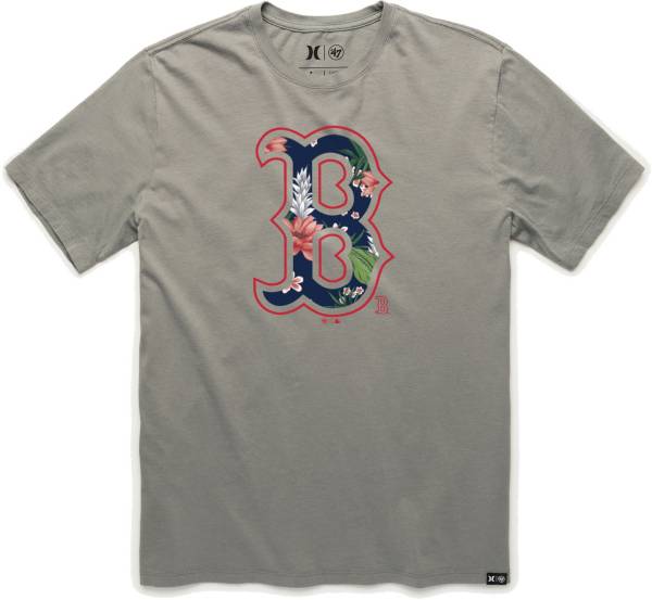 Hurley Men's Boston Red Sox Gray Graphic T-Shirt product image