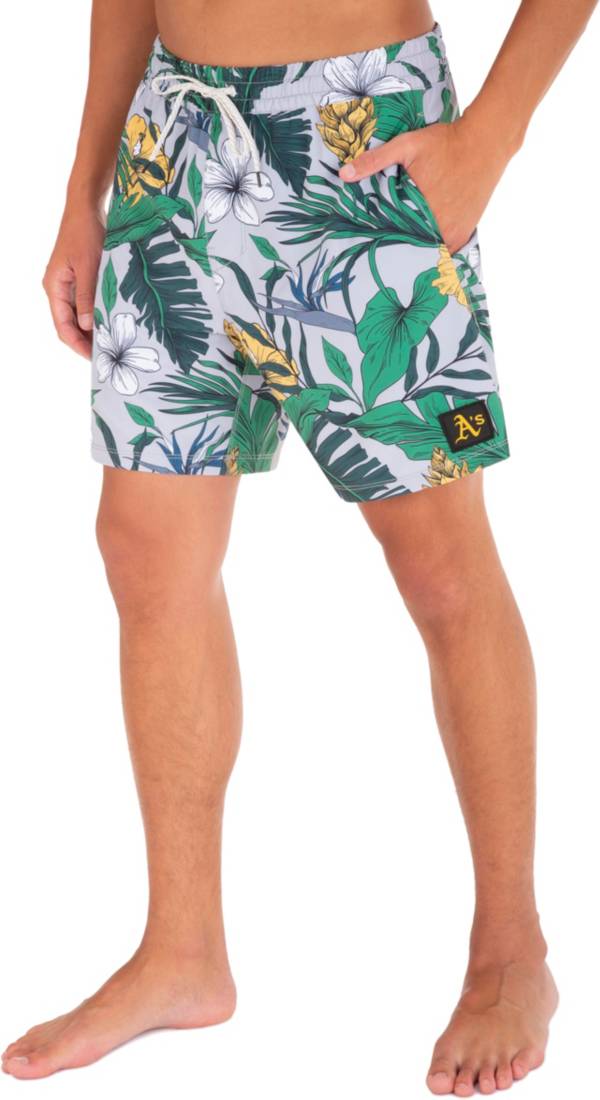 Hurley Men's Oakland Athletics Grey 17" Cannonball Board Shorts