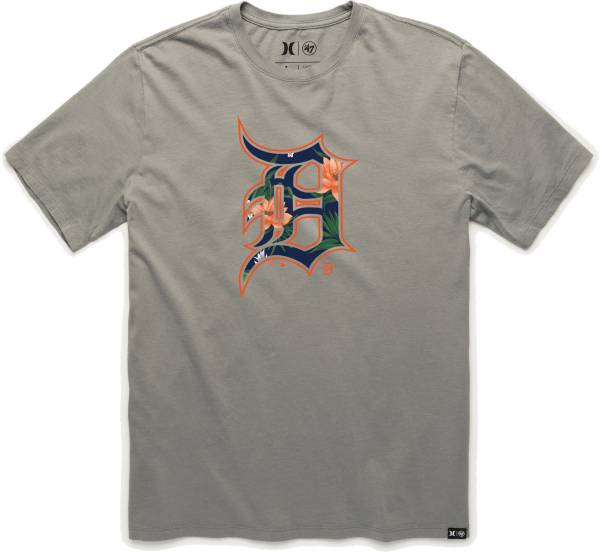 Hurley x '47 Men's Detroit Tigers Gray T-Shirt