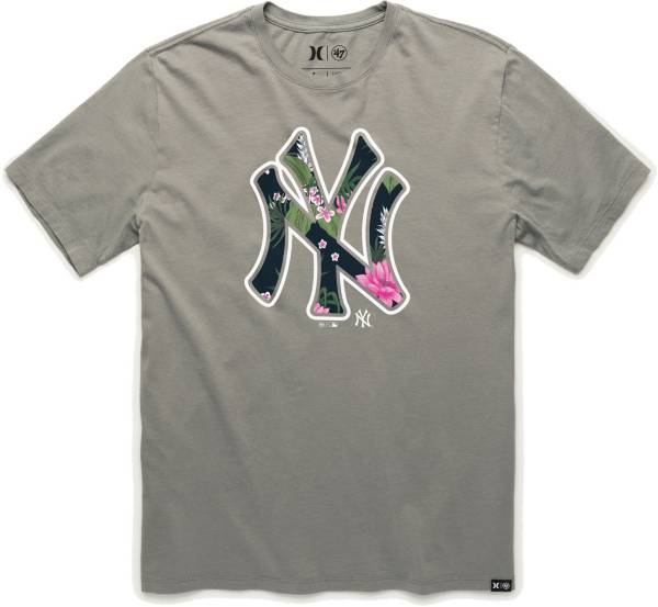 Hurley x '47 Men's New York Yankees Gray T-Shirt