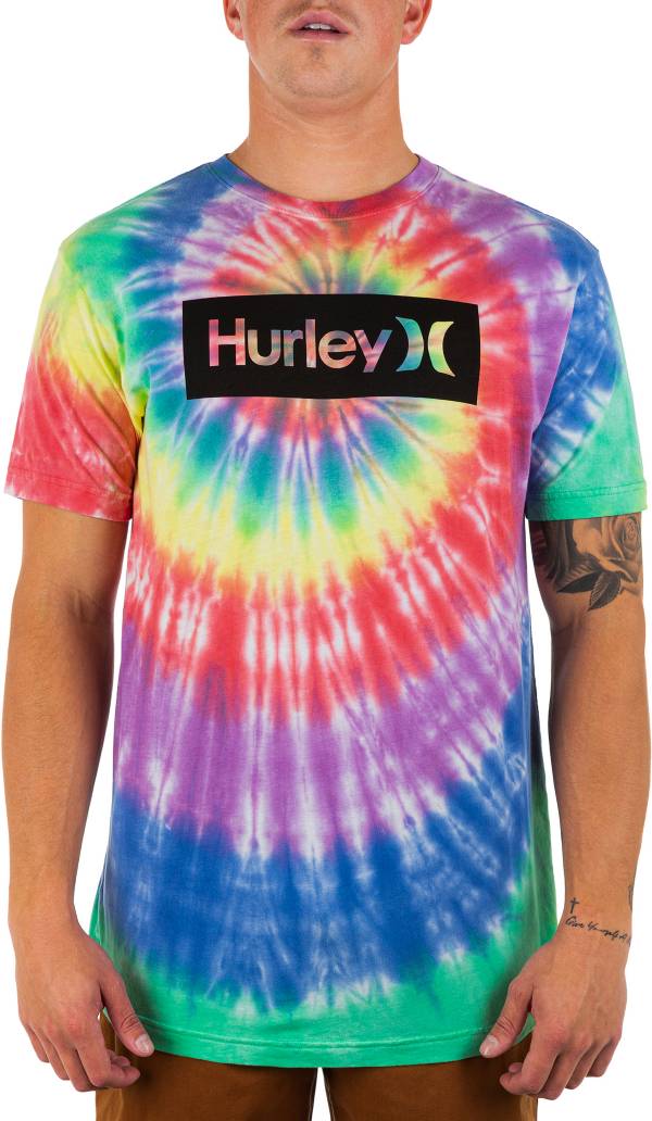 Hurley Men's Pride OAO Boxed Spiral Staple Graphic T-Shirt