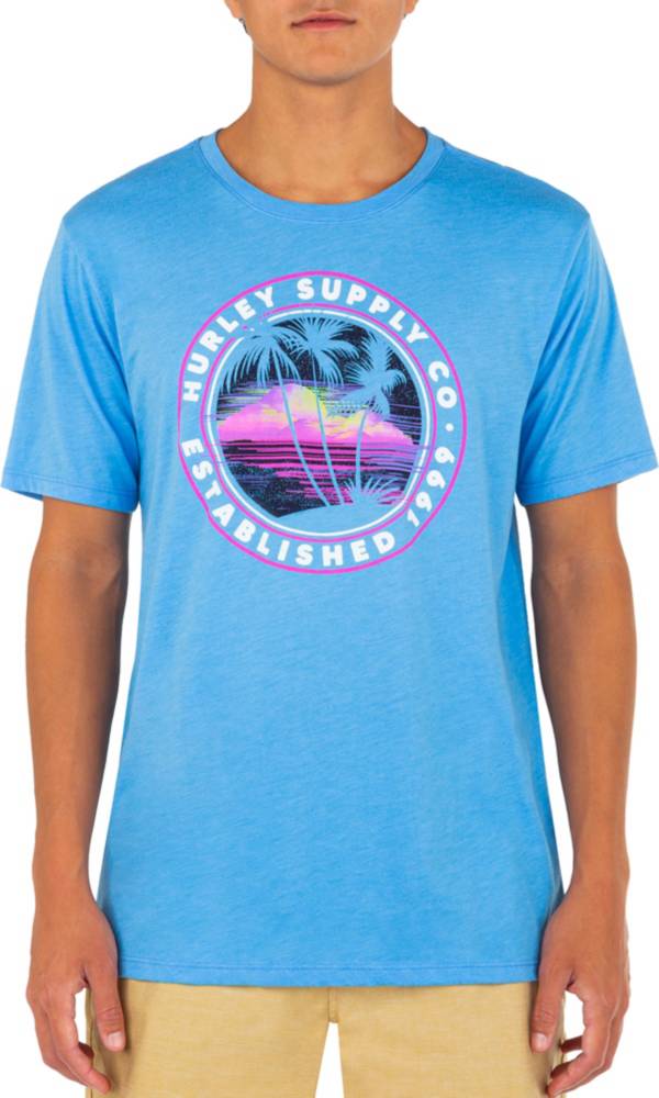 Hurley Men's Everyday Washed Da Sunset Brah Short Sleeve Graphic T-Shirt