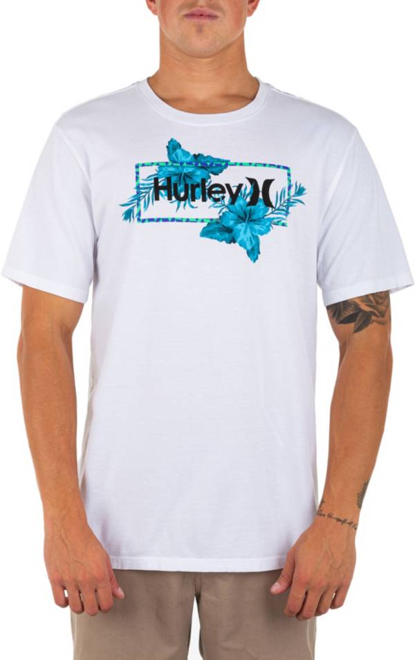 Hurley Men's Everyday Washed Split Flower Short Sleeve Graphic T-Shirt