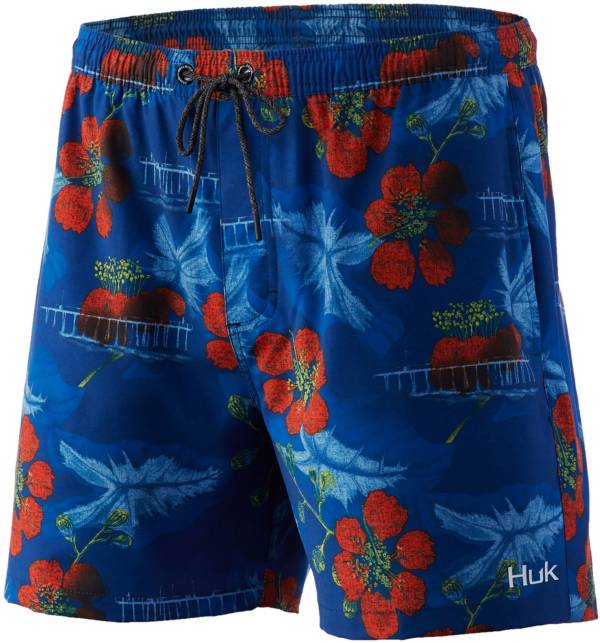 HUK Men's Floral Peir Volley 5.5 Shorts