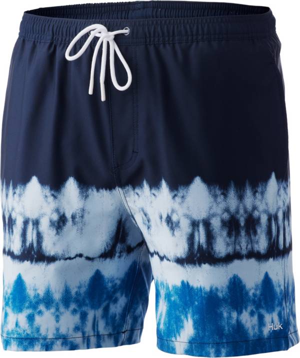 HUK Men's Pursuit Salt Dye Volley 5.5” Swim Shorts