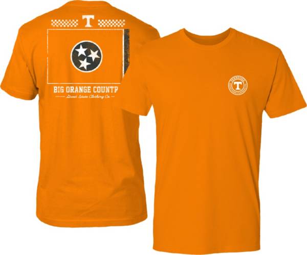 Great State Men's Tennessee Volunteers Tennessee Orange Washed Flag T-Shirt