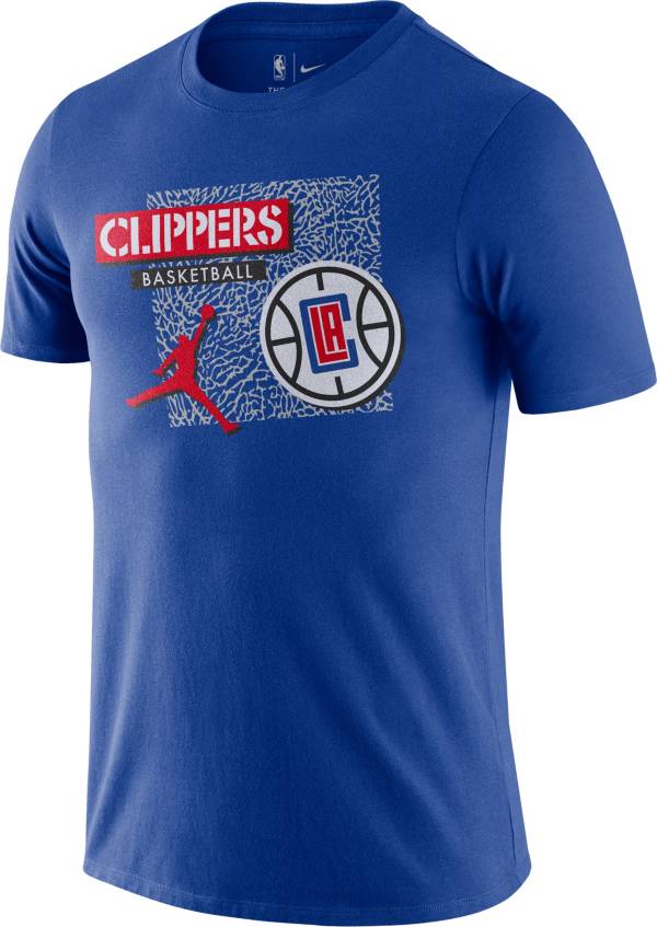 Jordan Men's Los Angeles Clippers Blue Dri-Fit T-Shirt