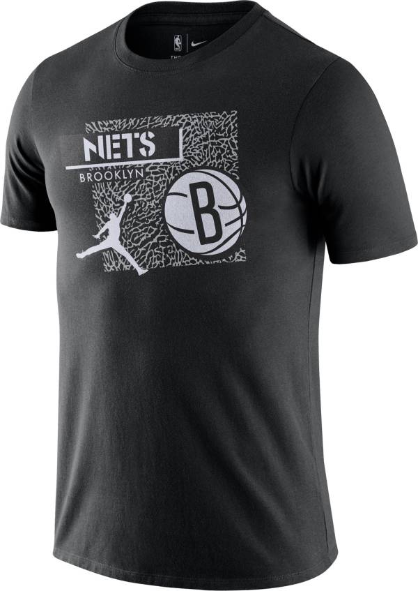 Jordan Men's Brooklyn Nets Black Dri-Fit T-Shirt