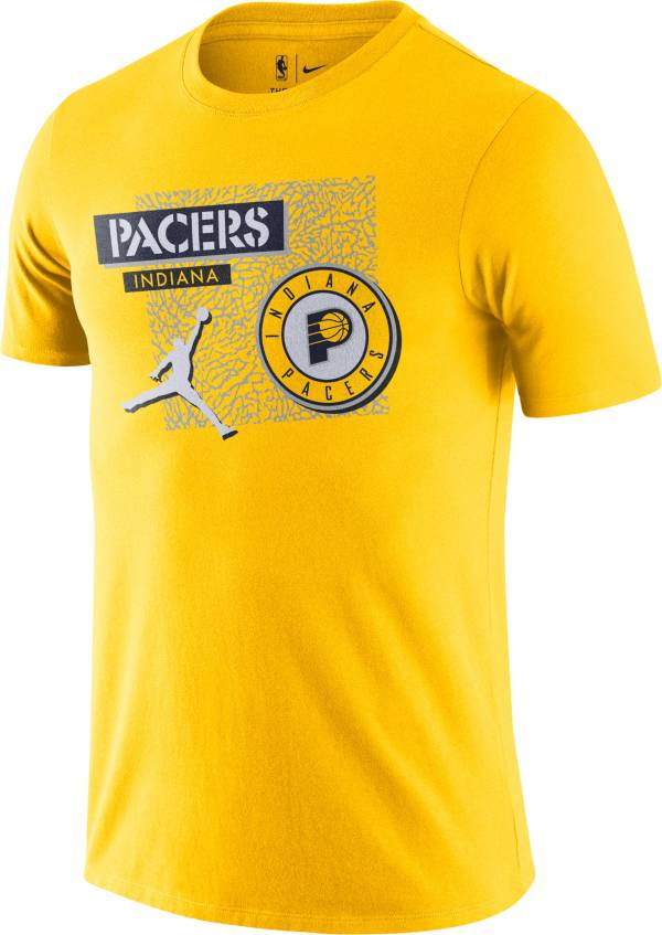 Jordan Men's Indiana Pacers Yellow Dri-Fit T-Shirt