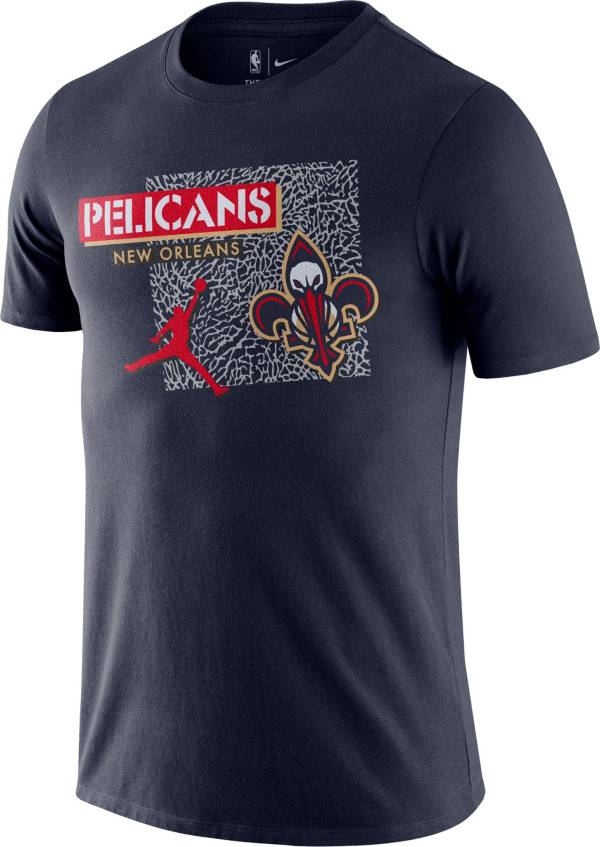 Jordan Men's New Orleans Pelicans Navy Dri-Fit T-Shirt