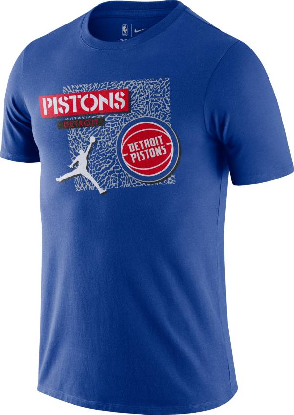 Jordan Men's Detroit Pistons Blue Dri-Fit T-Shirt