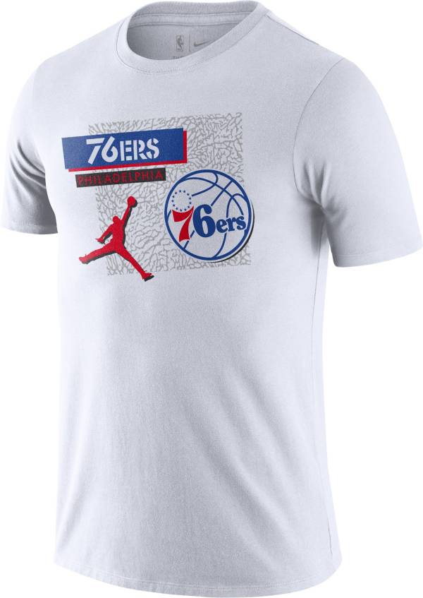 Jordan Men's Philadelphia 76ers White Dri-Fit T-Shirt
