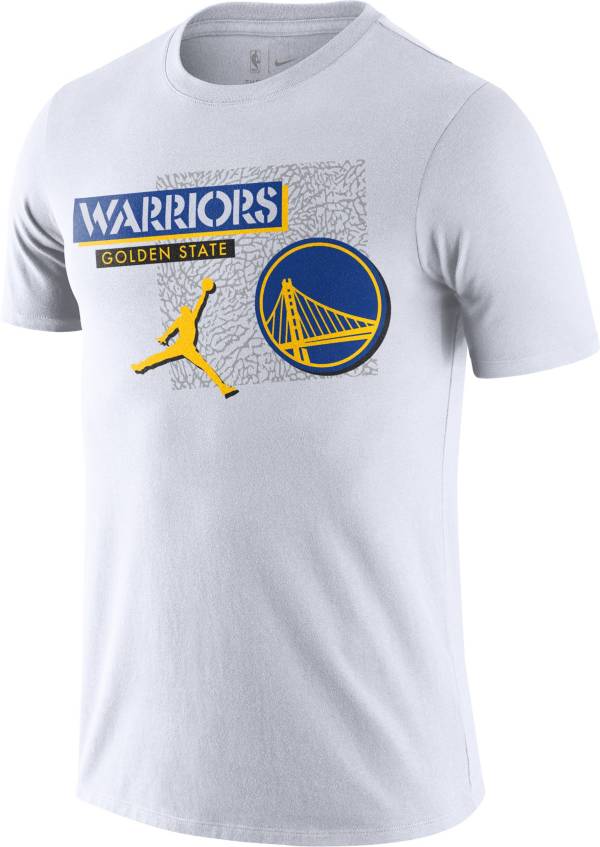 Jordan Men's Golden State Warriors White Dri-Fit T-Shirt