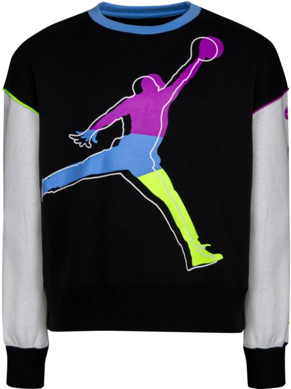 Jordan Girls' Color Outside The Lines Crewneck Sweatshirt