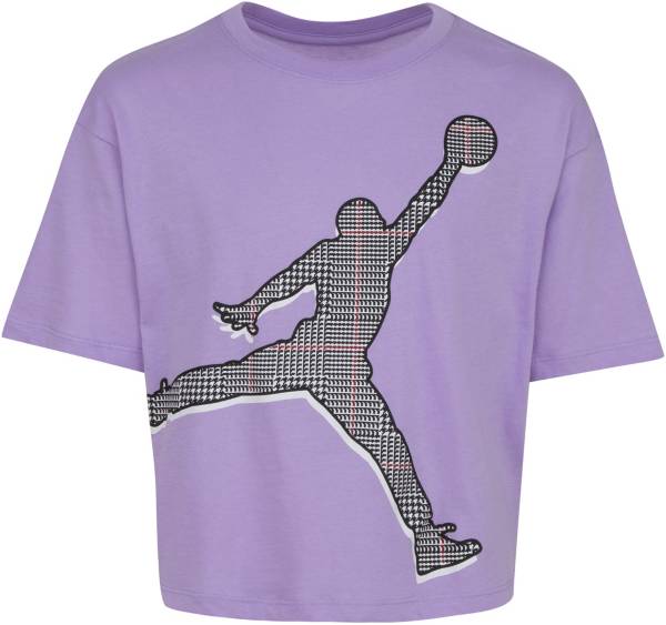 Jordan Girls' Plaid Logo Graphic T-Shirt