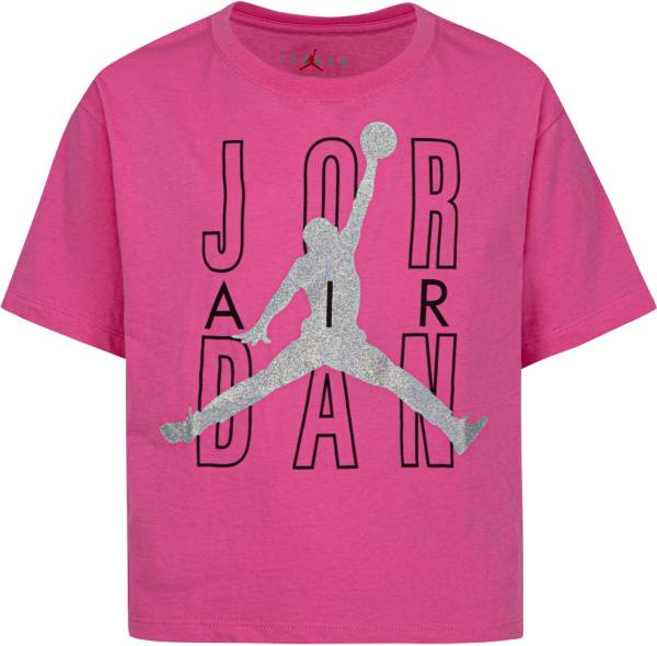 Jordan Girls' Iridescent Logo Graphic T-Shirt