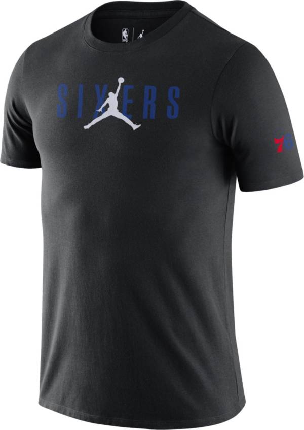 Jordan Men's Philadelphia 76ers Black T-Shirt