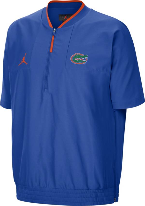 Jordan Men's Florida Gators Blue Football Sideline Coach Short Sleeve Jacket