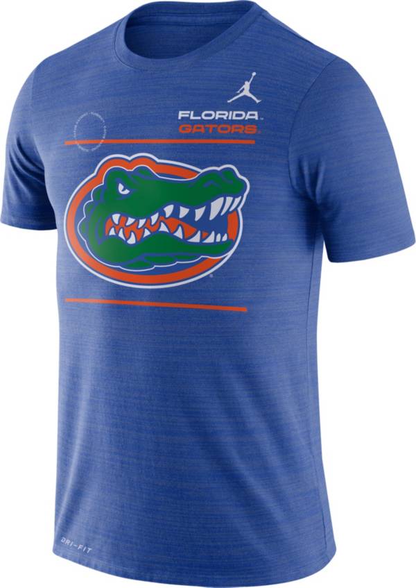 Jordan Men's Florida Gators Blue Dri-FIT Velocity Football Sideline T-Shirt