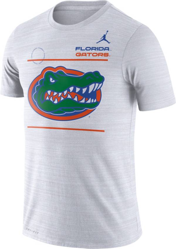 Jordan Men's Florida Gators Football Sideline Velocity White T-Shirt