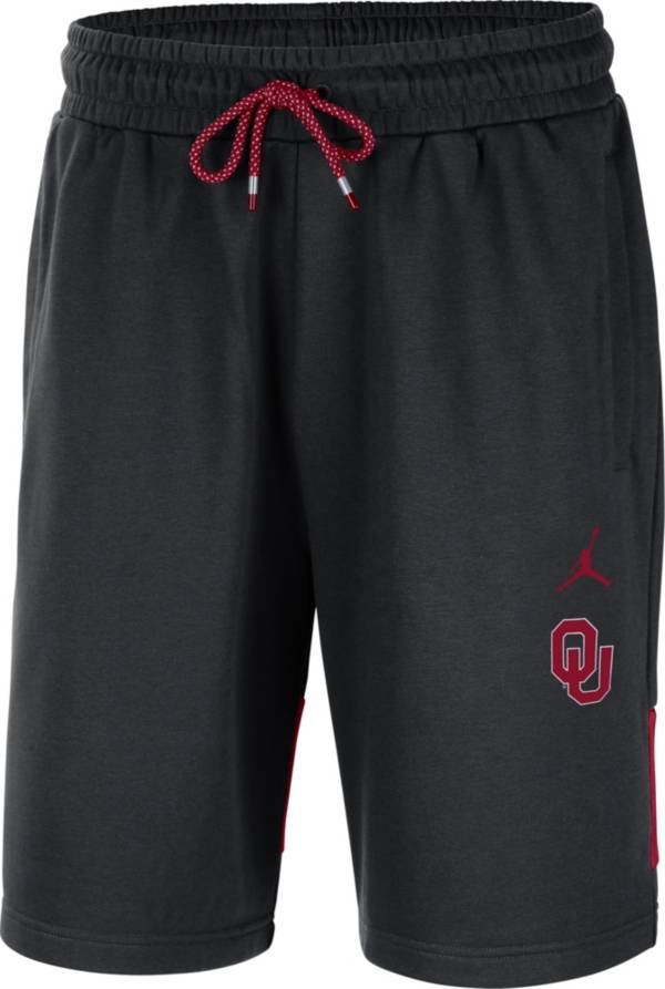 Jordan Men's Oklahoma Sooners Football Team Issue Fleece Practice Black Shorts