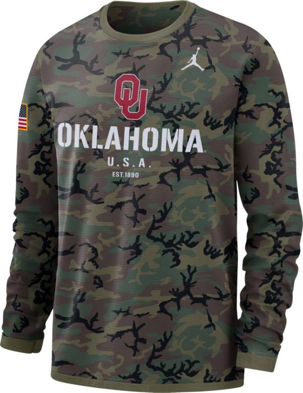 Jordan Men's Oklahoma Sooners Camo Military Appreciation Long Sleeve T-Shirt product image