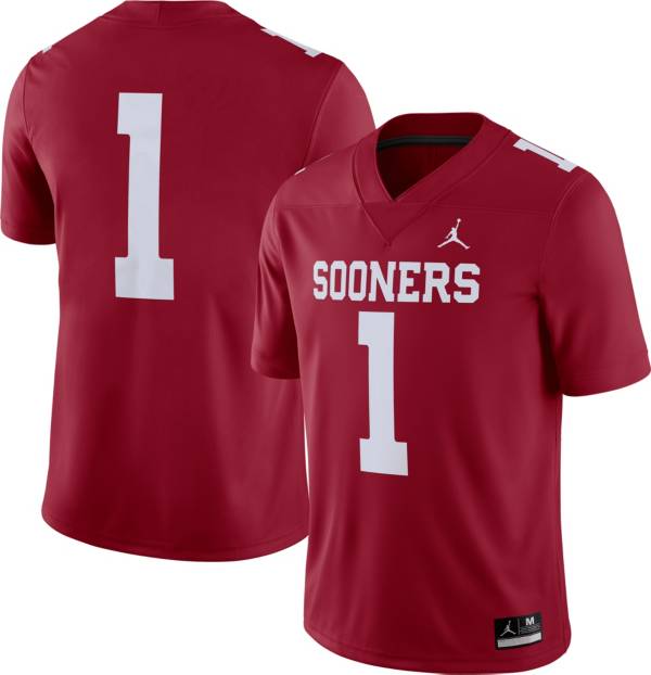 Jordan Men's Oklahoma Sooners #1 Crimson Dri-FIT Game Football Jersey