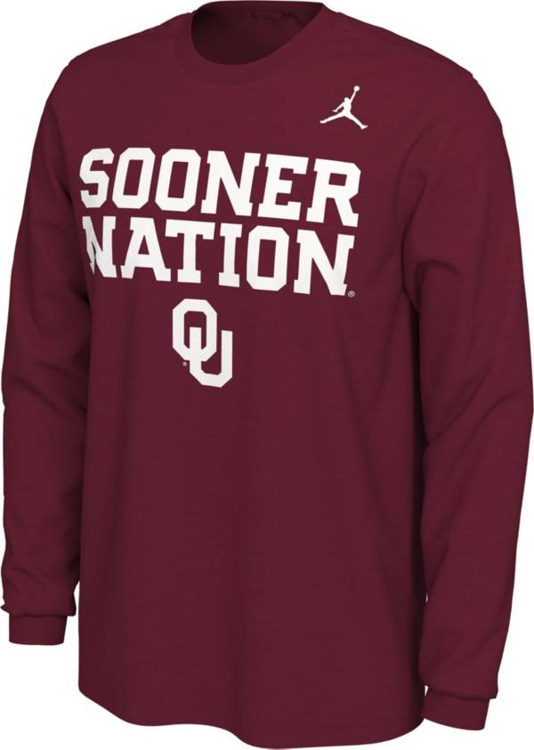 Jordan Men's Oklahoma Sooners Crimson Sooner Nation Mantra Long Sleeve T-Shirt