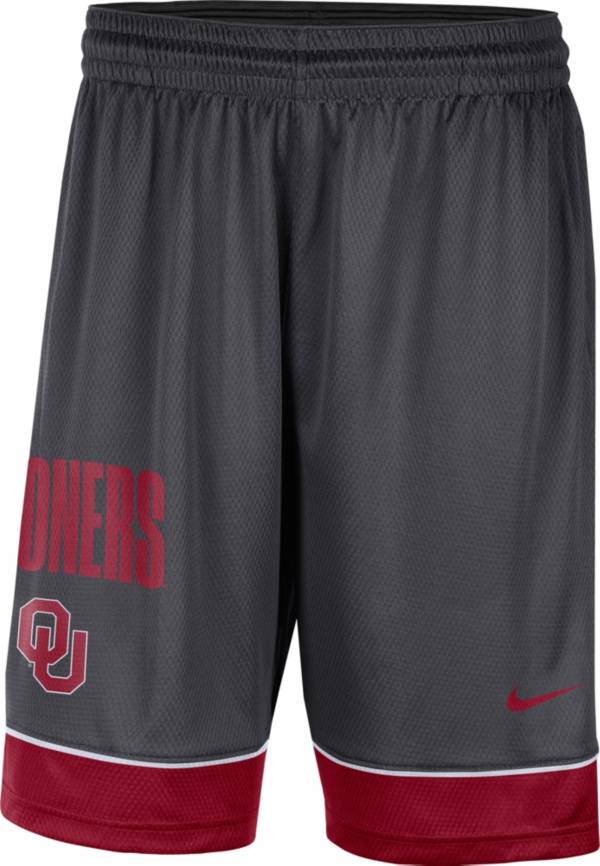 Nike Men's Oklahoma Sooners Grey Dri-FIT Fast Break Shorts