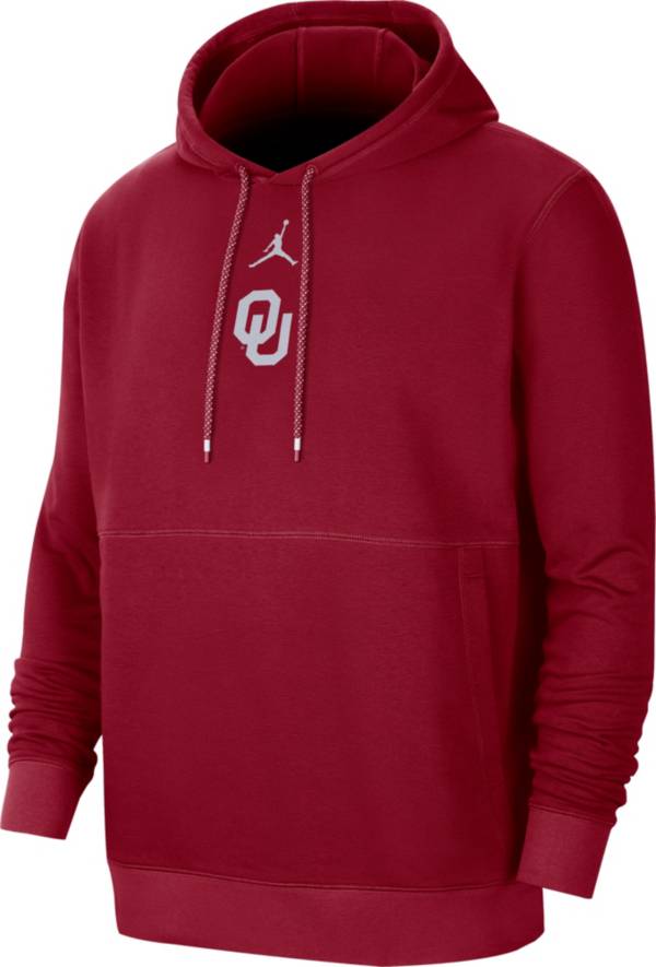 Jordan Men's Oklahoma Sooners Crimson Club Fleece Pullover Hoodie