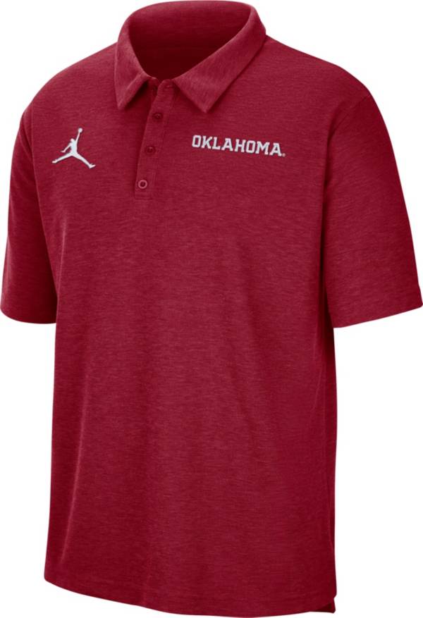 Jordan Men's Oklahoma Sooners Crimson Football Team Issue Polo product image