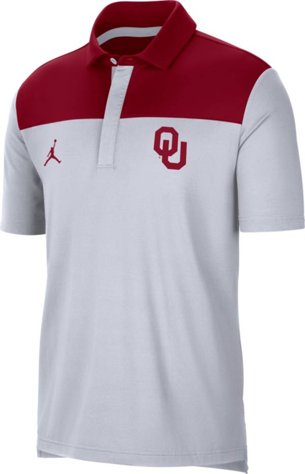 Jordan Men's Oklahoma Sooners Elevated Team Issue White Polo