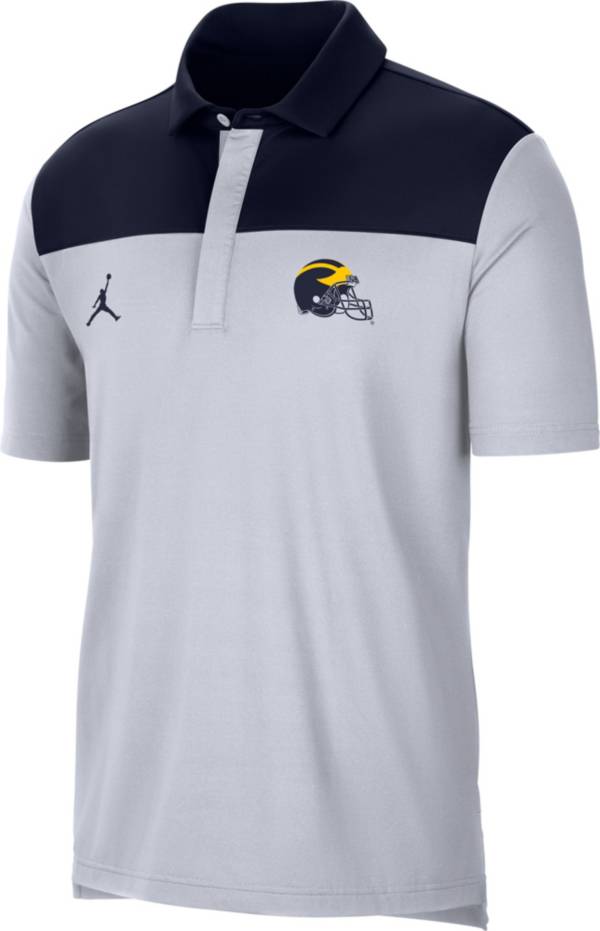 Jordan Men's Michigan Wolverines Elevated Team Issue White Polo