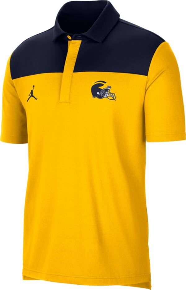 Jordan Men's Michigan Wolverines Maize Elevated Team Issue Polo