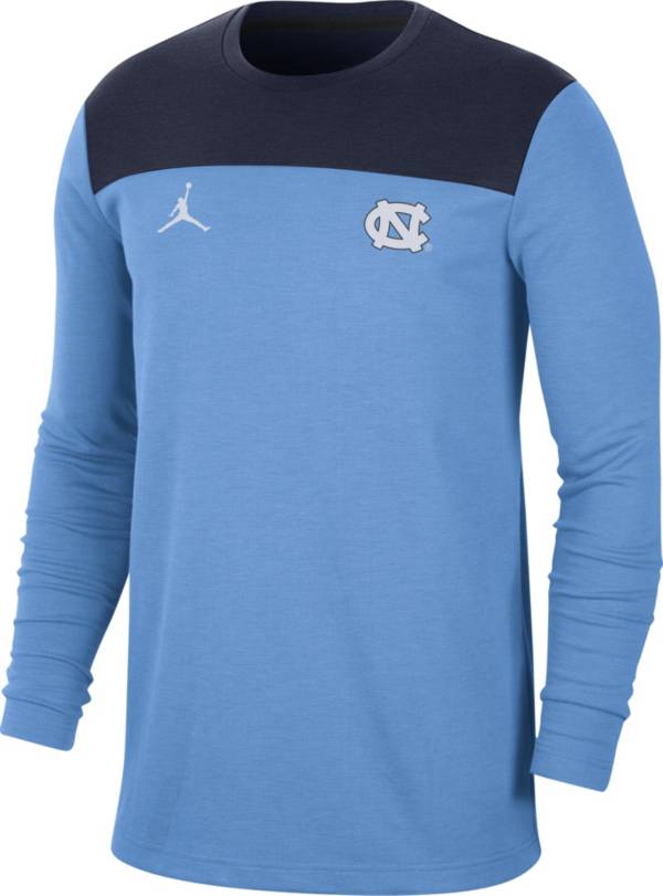 Jordan Men's North Carolina Tar Heels Carolina Blue Dri-FIT Football Team Issue Long Sleeve T-Shirt