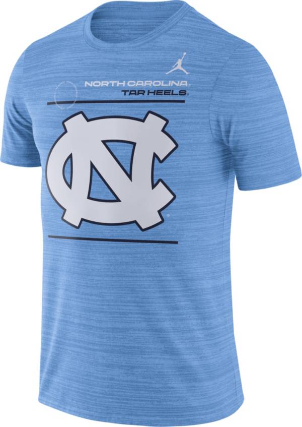 Jordan Men's North Carolina Tar Heels Carolina Blue Dri-FIT Velocity Football Sideline T-Shirt