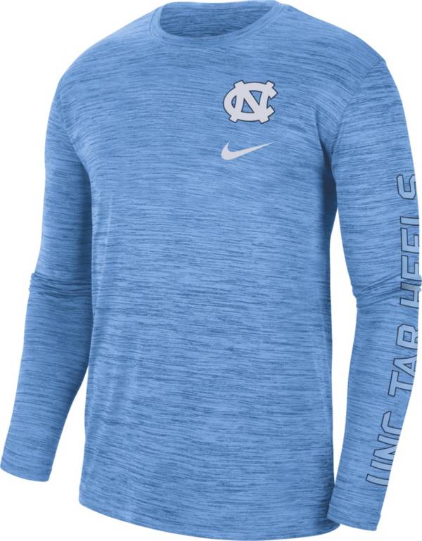 Nike Men's North Carolina Tar Heels Carolina Blue Dri-FIT Velocity Graphic Long Sleeve T-Shirt product image