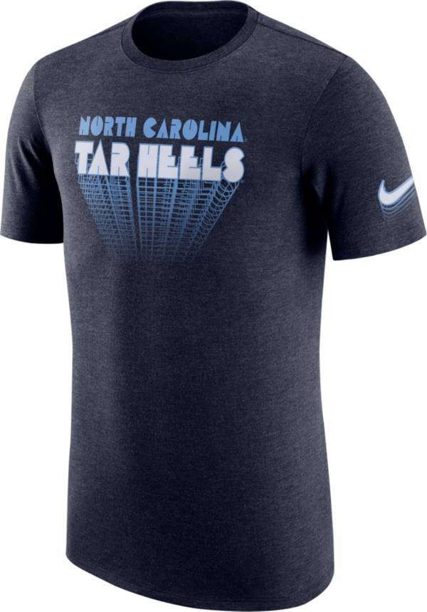 Nike Men's North Carolina Tar Heels Navy Tri-Blend T-Shirt