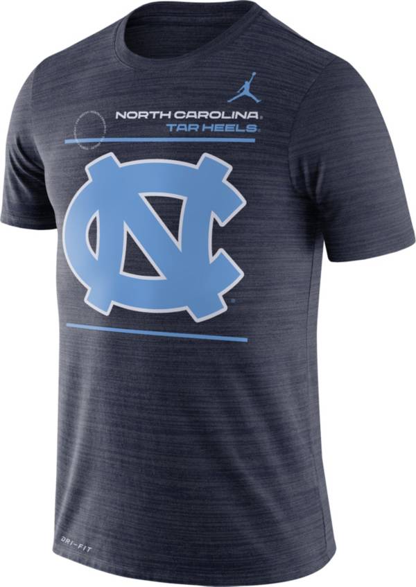 Jordan Men's North Carolina Tar Heels Navy Dri-FIT Velocity Football Sideline T-Shirt