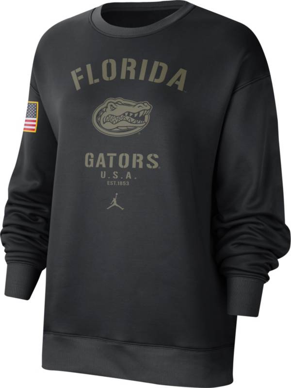 Jordan Women's Florida Gators Black Therma Military Appreciation Crew Neck Sweatshirt