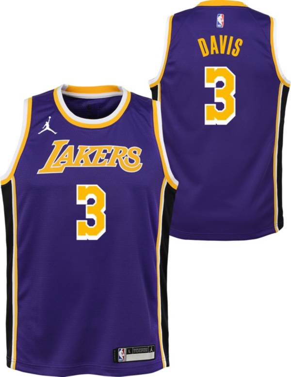Nike Youth Los Angeles Lakers Anthony Davis #3 Purple Dri-FIT Swingman Jersey