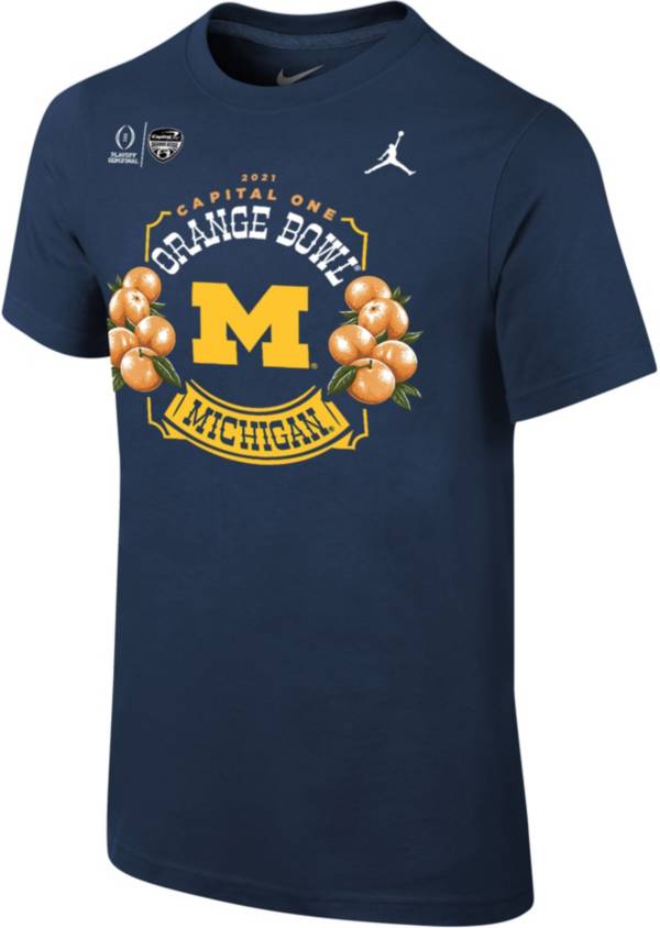 Jordan Youth College Football Playoff 2021 Capital One Orange Bowl Bound Michigan Wolverines T-Shirt