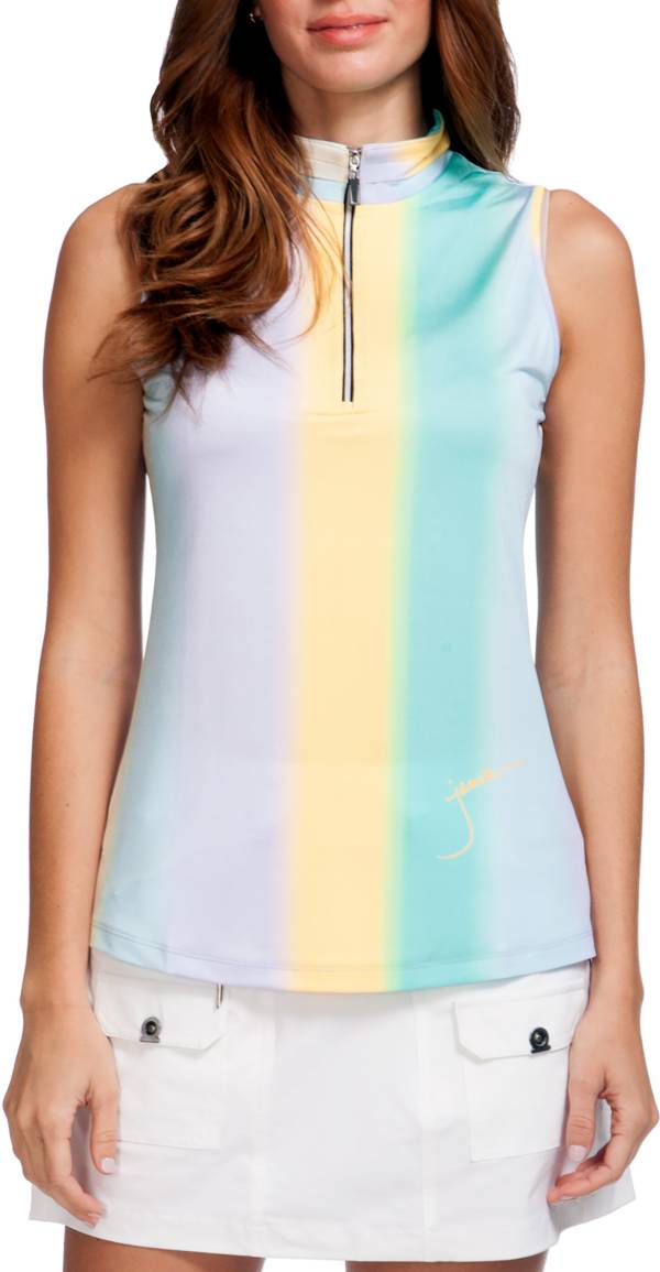 Jamie Sadock Women's Sleeveless Stratus Print Golf Polo