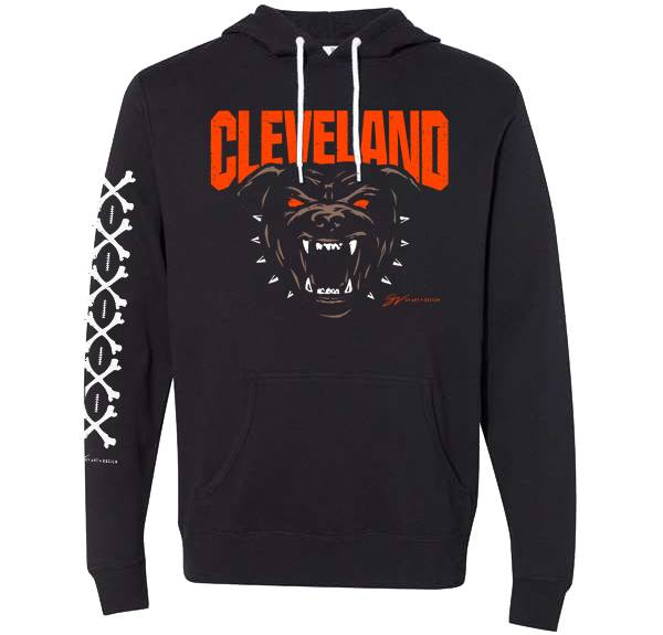 GV Art & Design Cleveland Dawg Black Pullover Hoodie