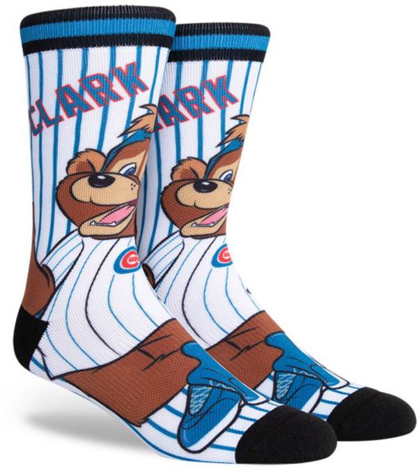 PKWY Chicago Cubs Black Mascot Crew Socks