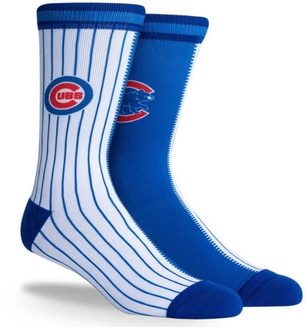 PKWY Chicago Cubs Blue Split Crew Socks