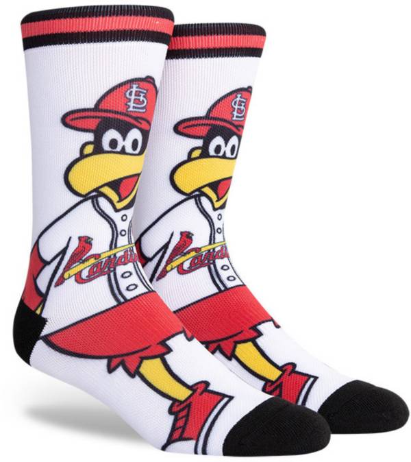 PKWY St. Louis Cardinals Black Mascot Crew Socks